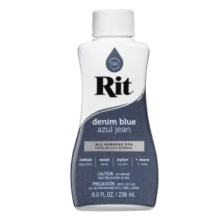 RIT DYE All-Purpose Liquid Dye 8oz DENIM BLUE / DŻINSOWY NIEBIESKI uniwersalny barwnik w płynie do tkanin i innych powierzchni