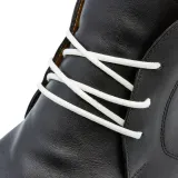 Białe okrągłe woskowane sznurowadła ekskluzywne. Sznurówki do customizacji sneakersów - Jordan, Nike, Bred 1, Adidas