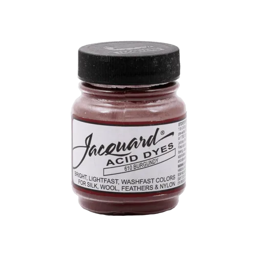 JACQUARD Acid Dye 0.5oz #610 BURGUNDY / BURGUNDOWY barwnik kwasowy do wełny, jedwabiu i piór