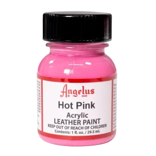 ANGELUS Acrylic Leather Paint Standard 1oz #186 HOT PINK  / GORĄCORÓŻOWA farba akrylowa do malowania Sneakersów i Jeansu