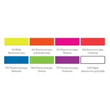 Pictogramy fluorescencyjnych kolorów farb do jeansu i tkanin Jacquard textile color.