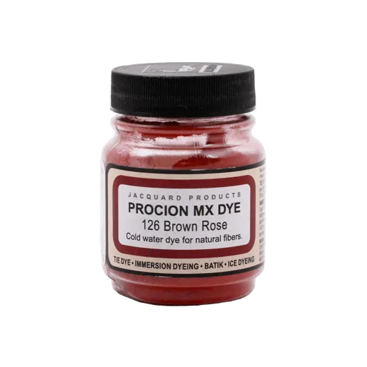 JACQUARD Procion MX Dye 0.66oz #1126 BROWN ROSE / Brązoworóżowy barwnik do tkanin z naturalnych włókien roślinnych (celulozowych)