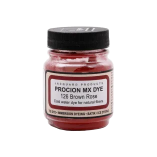 JACQUARD Procion MX Dye 0.66oz #1126 BROWN ROSE / Brązoworóżowy barwnik do tkanin z naturalnych włókien roślinnych (celulozowych)