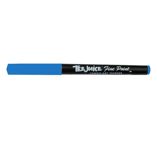 Niebieski marker do tkanin. Jacquard Juice marker Fine to pisak o wysokiej gęstości, idealny do tworzenia ręcznie rysowanych grafik, rysunków na tkaninach, odzieży.