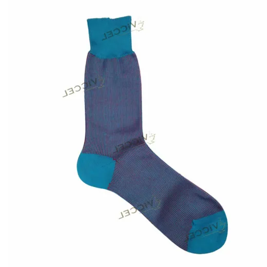 VICCEL / CELCHUK Socks Vertical Striped Blue / Red - Luksusowe skarpetki