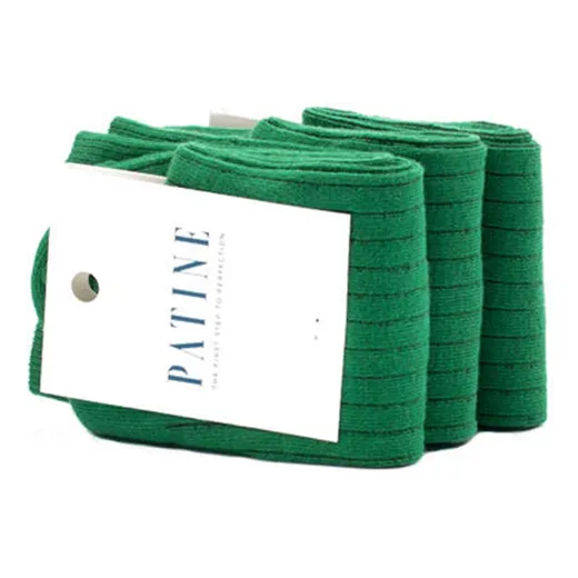 PATINE Socks PASH35 Green & Black / Zielone skarpety klasyczne z czarnymi wydzieleniami typu SHADOW