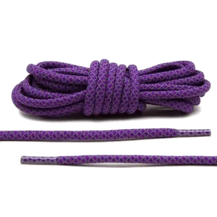 LACE LAB 3M Reflective Laces 5mm Purple - Odblaskowe fioletowe okrągłe sznurowadła do butów