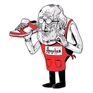ANGELUS Sticker Angie-Oldie 1szt / Wlepka dla Customizerów