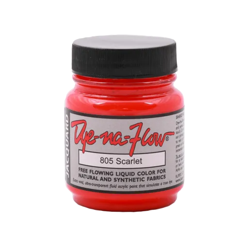 JACQUARD Dye-Na-Flow Paint 2.25oz #805 SCARLET / SZKARŁATNA płynna farba akrylowa do tkanin