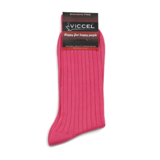 VICCEL / CELCHUK Socks Solid Pink Cotton - Luksusowe skarpetki