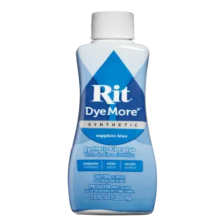 RIT DYEMORE Liquid Dye for Synthetics 7oz SAPPHIRE BLUE / NIEBIESKI uniwersalny barwnik w płynie do tkanin syntetycznych i mieszanek
