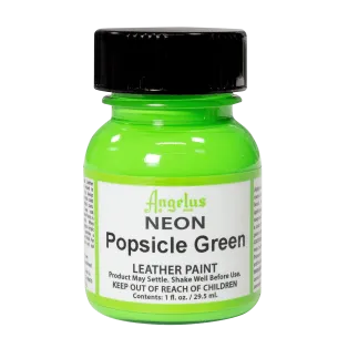 ANGELUS Acrylic Leather Paint Neon 1oz #126 POPSICLE GREEN / JASNOZIELONA neonowa farba akrylowa UV do malowania Sneakersów i Jeansu
