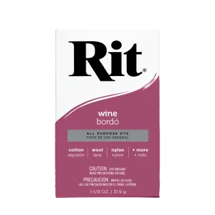 RIT DYE All-Purpose Powder Dye 1.125oz WINE / BORDOWY uniwersalny barwnik w proszku do tkanin i innych powierzchni