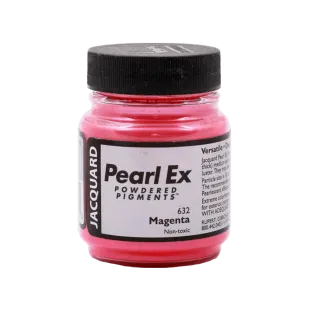 JACQUARD Pearl EX Powdered Metallic Pigments 0.5oz #632 MAGENTA / Purpurowe metaliczne i perłowe pigmenty w proszku do rękodzieła