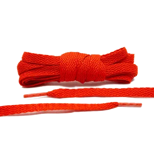 LACE LAB Flat Shoe Laces 8mm Dark Orange / Pomarańczowe płaskie sznurowadła do butów