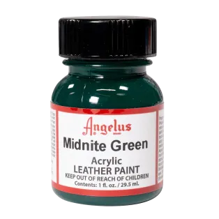 ANGELUS Acrylic Leather Paint Standard 1oz MIDNITE GREEN / ŚREDNIOZIELONA farba akrylowa do malowania Sneakersów i Jeansu