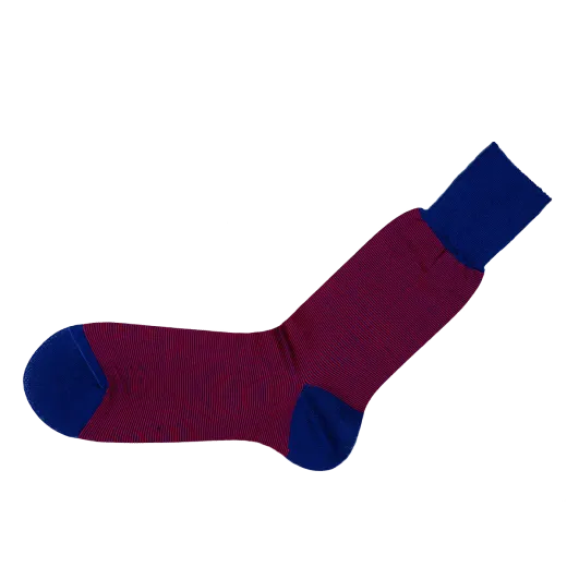niebiesko czerwone skarpetki męskie bawełniane viccel socks royal blue red striped
