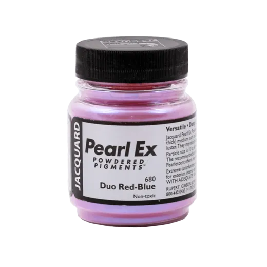JACQUARD Pearl EX Powdered Metallic Pigments 0.5oz #680 DUO RED-BLUE / Czerwononiebieskie metaliczne i perłowe pigmenty w proszku do rękodzieła