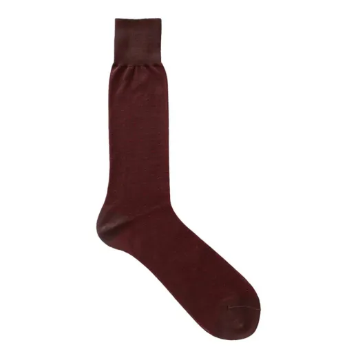 VICCEL / CELCHUK Socks Pindot Brown / Red - Luksusowe skarpetki