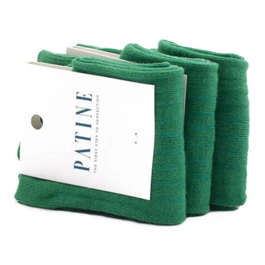 PATINE Socks PASH36 Green & Blue / Zielone skarpety klasyczne z niebieskimi wydzieleniami typu SHADOW