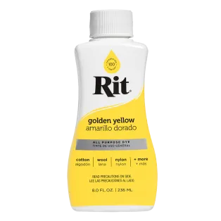RIT DYE All-Purpose Liquid Dye 8oz GOLDEN YELLOW / ZŁOTOŻÓŁTY uniwersalny barwnik w płynie do tkanin i innych powierzchni