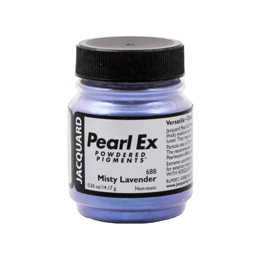 JACQUARD Pearl EX Powdered Metallic Pigments 0.5oz #688 MISTY LAVENDER / Lawendowe metaliczne i perłowe pigmenty w proszku do rękodzieła
