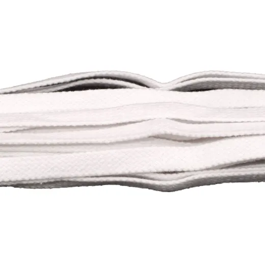 Płaskie białe sznurowadła do butów tarrago laces 8.5mm