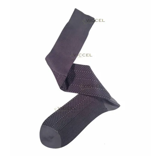 VICCEL / CELCHUK Knee Socks Gray Black Plus Design - Luksusowe podkolanówki