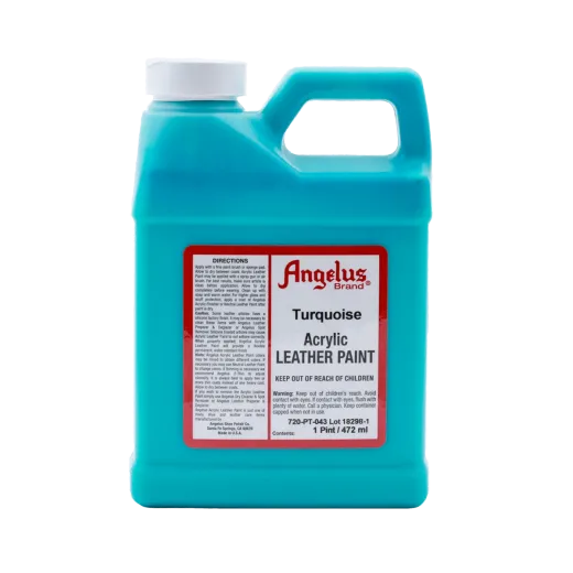 ANGELUS Acrylic Leather Paint 1-Pint #043 TURQUOISE / TURKUSOWA farba akrylowa do malowania Sneakersów i Jeansu