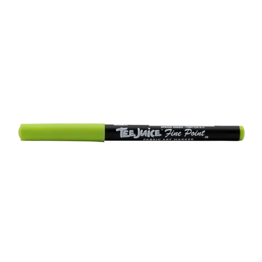JACQUARD Tee Juice Fabric Art Marker Fine Point 0.08mm SPRING GREEN bez blistra / Zielony pisak do jeansu, tkanin, skór, drewna, gliny, papieru