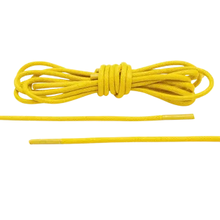 LACE LAB Waxed Shoe Laces 2.5mm Yellow / Żółte okrągłe woskowane sznurowadła do butów