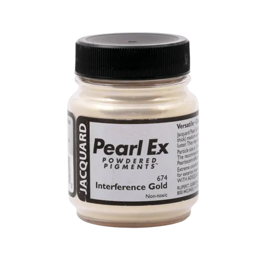 JACQUARD Pearl EX Powdered Interference Pigments 0.5oz #674 GOLD / Złoty opalizujący pigment proszkowy do rękodzieła