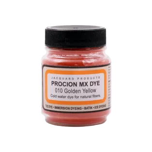 JACQUARD Procion MX Dye 0.66oz #1010 GOLDEN YELLOW / Złotożółty barwnik do tkanin z naturalnych włókien roślinnych (celulozowych)
