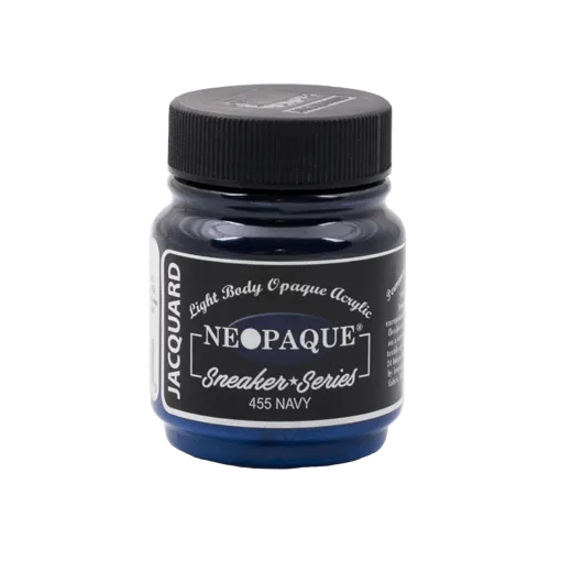JACQUARD Neopaque Sneaker Series Paint 2.25oz #455 NAVY / GRANATOWA mocnokryjąca farba akrylowa do butów, ubrań i rękodzieła