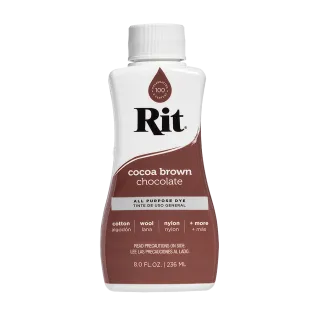 RIT DYE All-Purpose Liquid Dye 8oz COCOA BROWN / BRĄZOWOKAKAOWY uniwersalny barwnik w płynie do tkanin i innych powierzchni