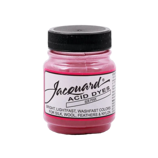 JACQUARD Acid Dye 0.5oz #608 PINK / RÓŻOWY barwnik kwasowy do wełny, jedwabiu i piór