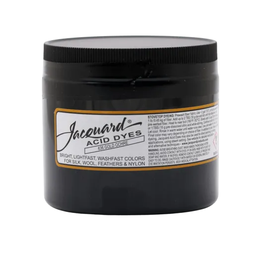 JACQUARD Acid Dye 8oz #636 GOLD OCHRE / ZŁOTA OCHRA barwnik kwasowy do wełny, jedwabiu i piór
