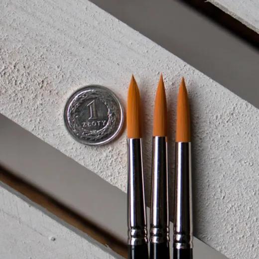 ELCO Brush Round Golden Nylon 10 / Okrągły spiczasty pędzelek z nylonowym włosiem