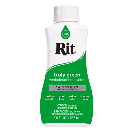 uniwersalny zielony barwnik do tkanin i innych powierzchni w formie płynnej RIT DYE TURLY GREEN