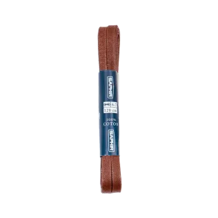 SAPHIR BDC Laces Medium Flat Waxed 5mm Medium Brown - Średniobrązowe płaskie sznurowadła woskowane