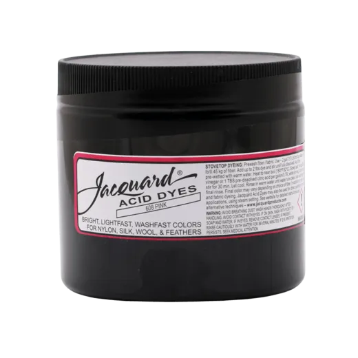 JACQUARD Acid Dye 8oz #608 PINK / RÓŻOWY barwnik kwasowy do wełny, jedwabiu i piór