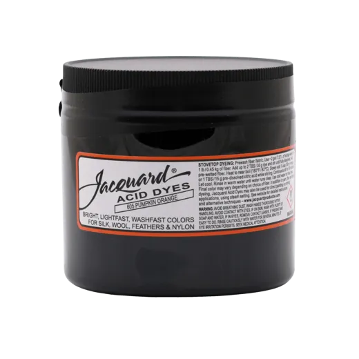 JACQUARD Acid Dye 8oz #605 PUMPKIN ORANGE / DYNIOWOPOMARAŃCZOWY barwnik kwasowy do wełny, jedwabiu i piór