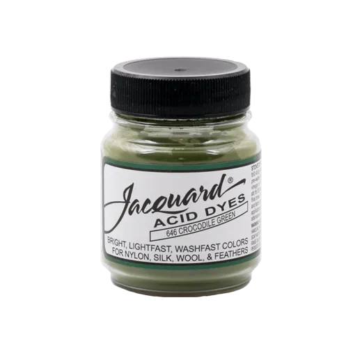 JACQUARD Acid Dye 0.5oz #646 CROCODILE GREEN / ZIELONY barwnik kwasowy do wełny, jedwabiu i piór