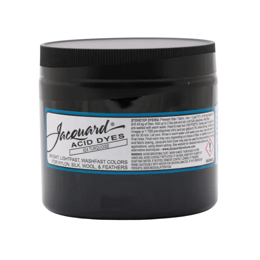 JACQUARD Acid Dye 8oz #624 TURQUOISE / TURKUSOWY barwnik kwasowy do wełny, jedwabiu i piór