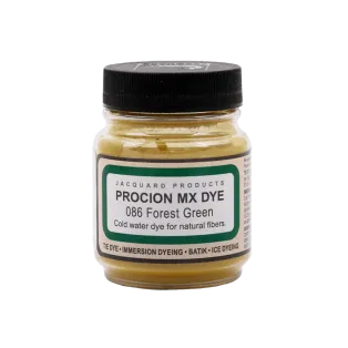 JACQUARD Procion MX Dye 0.66oz #1086 FOREST GREEN / Zielony barwnik do tkanin z naturalnych włókien roślinnych (celulozowych)
