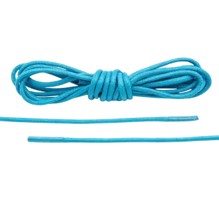 LACE LAB Waxed Shoe Laces 2.5mm Sky Blue / Błękitne okrągłe woskowane sznurowadła do butów