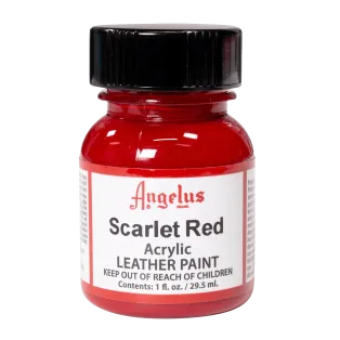 ANGELUS Acrylic Leather Paint Standard 1oz #190 SCARLET RED / SZKARŁATNOCZERWONA farba akrylowa do malowania Sneakersów i Jeansu