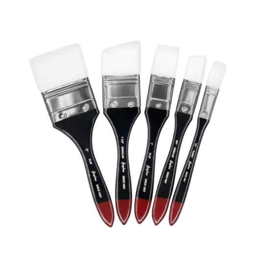 Zestaw pięciu syntetycznych pędzli do malowania sneakersów, toreb, akcesoriów