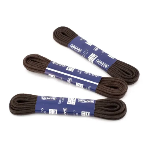 Wytrzymałe ciemno brązowe sznurowadła okrągłe
