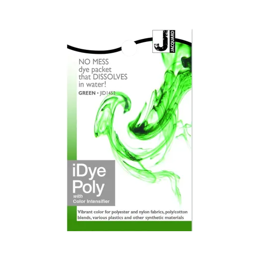 JACQUARD iDye Poly 0.49oz #1452 GREEN / ZIELONY barwnik do poliestru, nylonu, tkanin syntetycznych i tworzyw sztucznych